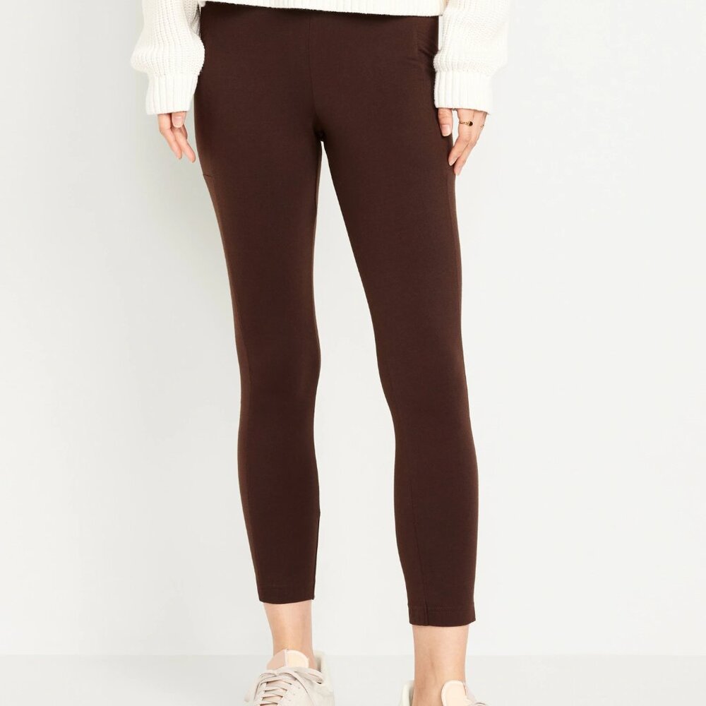 BOGO NWT Old Navy High-Waisted Fashion 7/8 Legging Brown Size Large Tall
